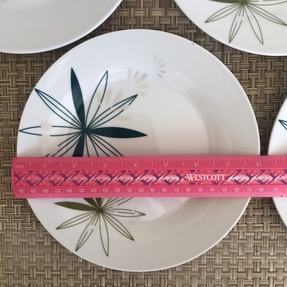 Pier 1 KUI HUA Set Of Five Salad Luncheon Plates MCM Starburst Atomic Style - Picture 8 of 10